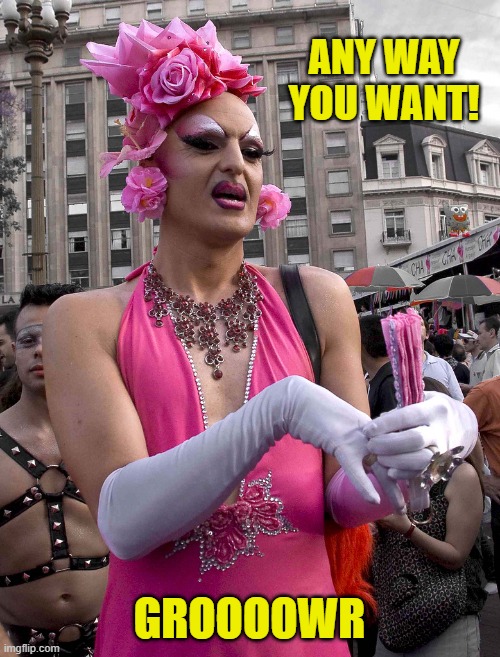 tranny | ANY WAY YOU WANT! GROOOOWR | image tagged in tranny | made w/ Imgflip meme maker