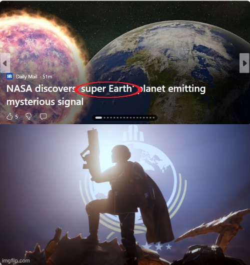 super earth | image tagged in for super earth | made w/ Imgflip meme maker