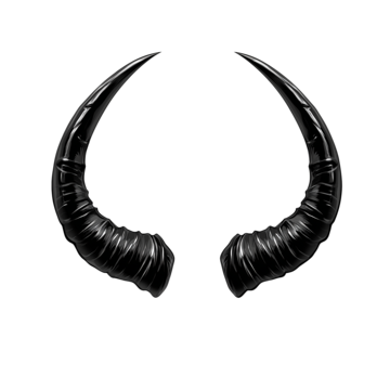 Black Demon Horns Blank Meme Template