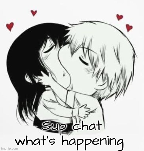 Denji and asa | Sup chat what's happening | image tagged in denji and asa | made w/ Imgflip meme maker