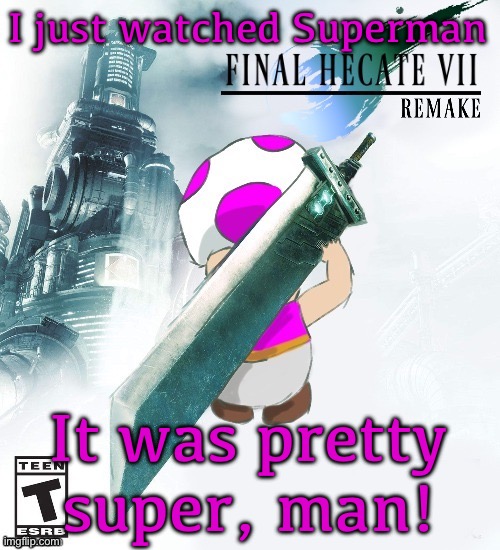The Batman and Superman sex scene was the highlight | I just watched Superman; It was pretty super, man! | image tagged in final hecate vii thank you disco | made w/ Imgflip meme maker