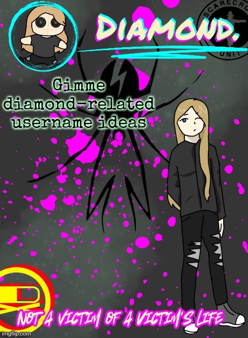 Diamond. Announcement Temp (TY DISCO!!!!) | Gimme diamond-related username ideas | image tagged in diamond announcement temp ty disco | made w/ Imgflip meme maker