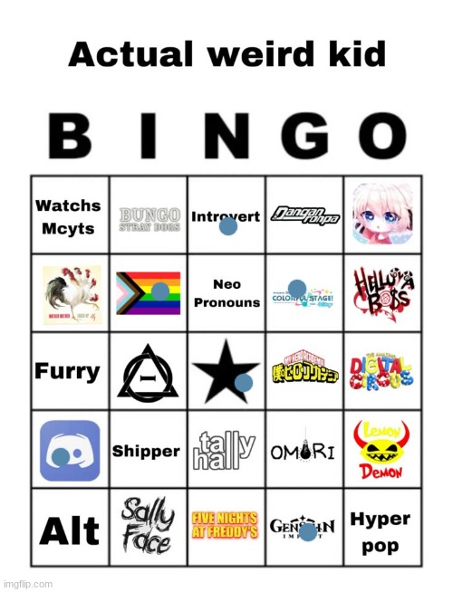 psjk is amazing it shouldn't even be up here | image tagged in actual weird kid bingo | made w/ Imgflip meme maker