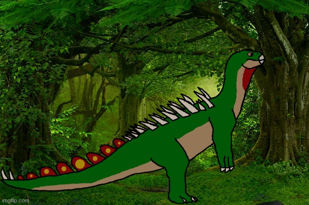 A stegosaur, or a theropod?.mp3 | image tagged in isla phanero,paleoverse,eoiverse | made w/ Imgflip meme maker