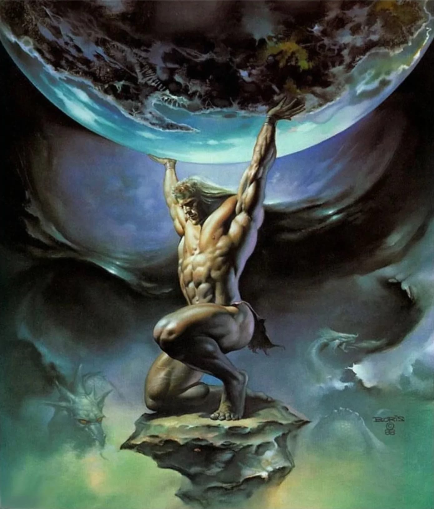 Atlas holds the earth (HQ) Blank Meme Template