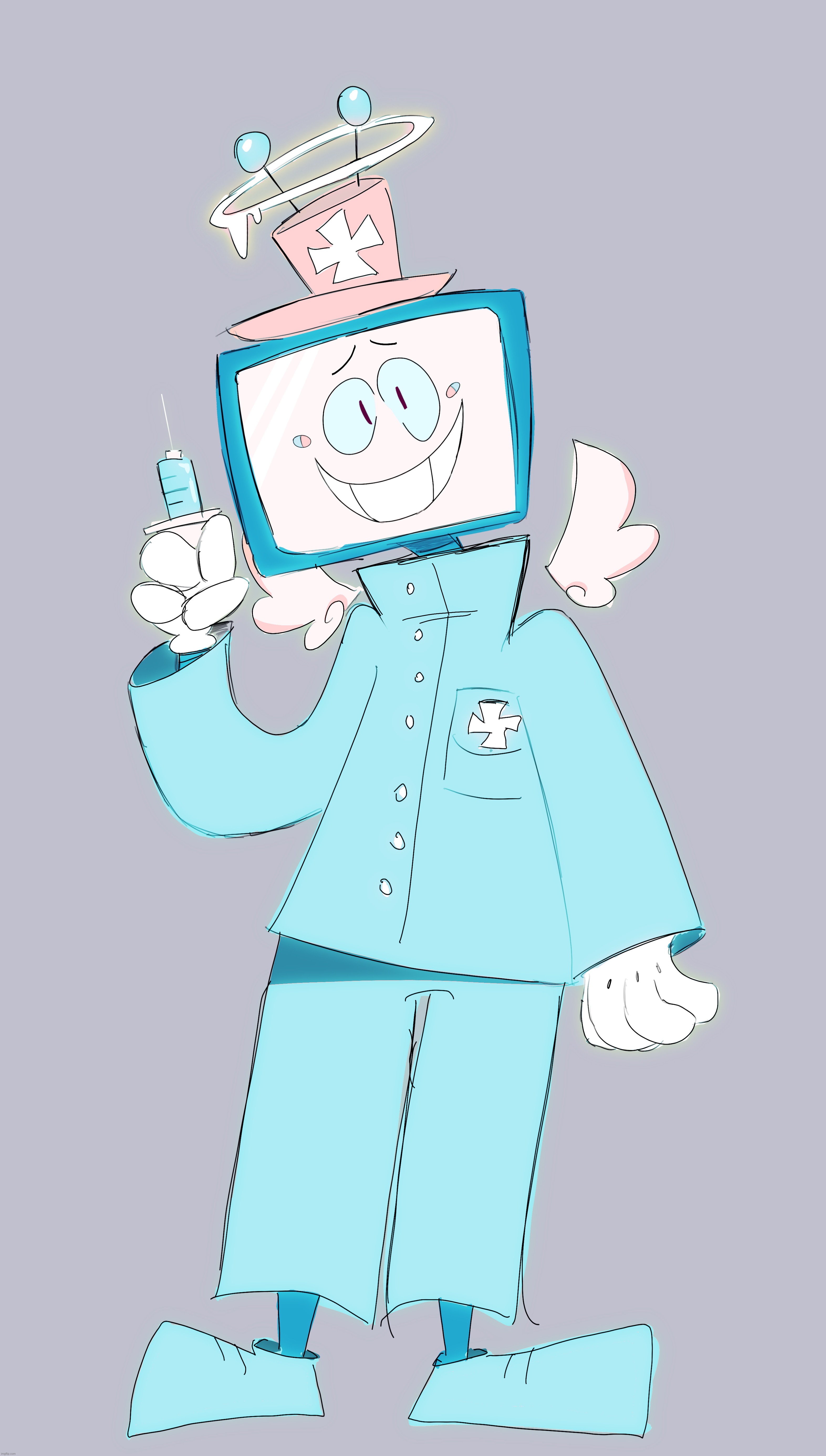 Funny TV doctor man. His name is syringe, and he is the reaper of the terminally ill | made w/ Imgflip meme maker