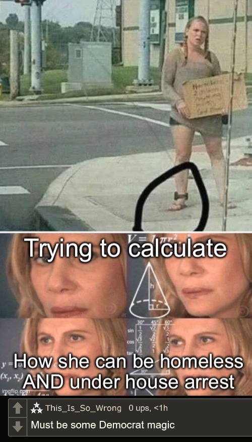 image tagged in democrats,funny,homeless,american politics,meme comments | made w/ Imgflip meme maker