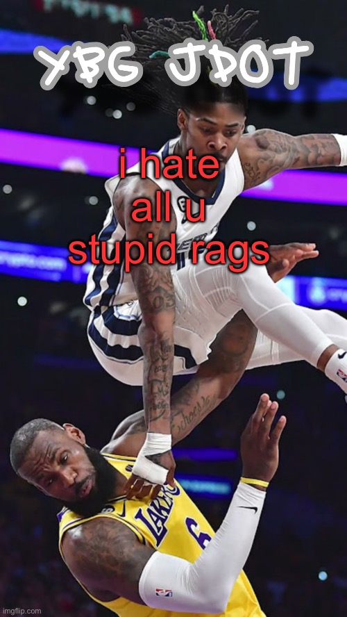 jdot temp | i hate all u stupid rags | image tagged in jdot temp | made w/ Imgflip meme maker