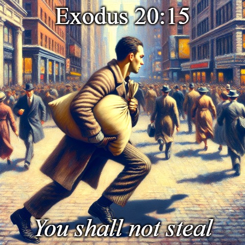 The Eighth Commandment | Exodus 20:15; You shall not steal | image tagged in christiansonly,the ten commendments,the eighth commandment | made w/ Imgflip meme maker