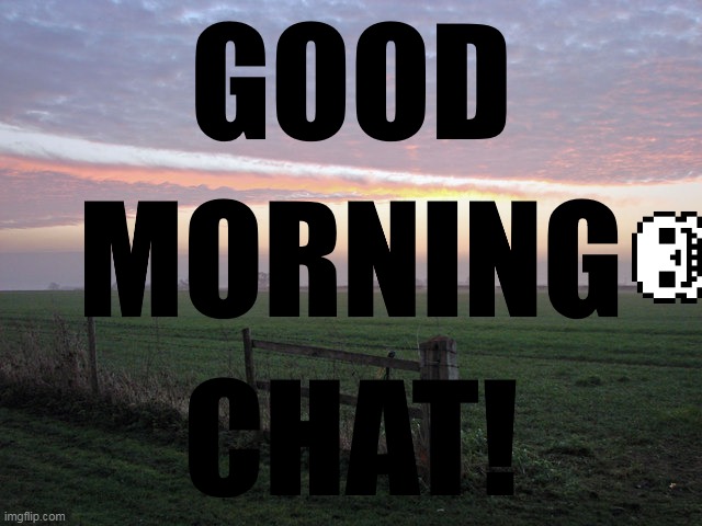 GM chat! | image tagged in noomthecreator good morning temp | made w/ Imgflip meme maker