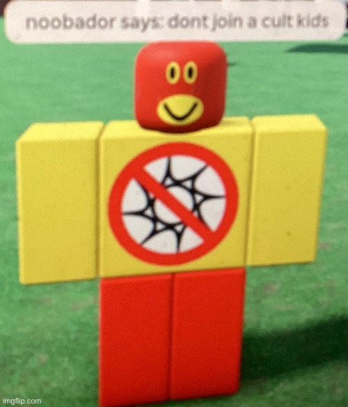 Don’t join cults guys | image tagged in noob,memes,blocktales,roblox | made w/ Imgflip meme maker