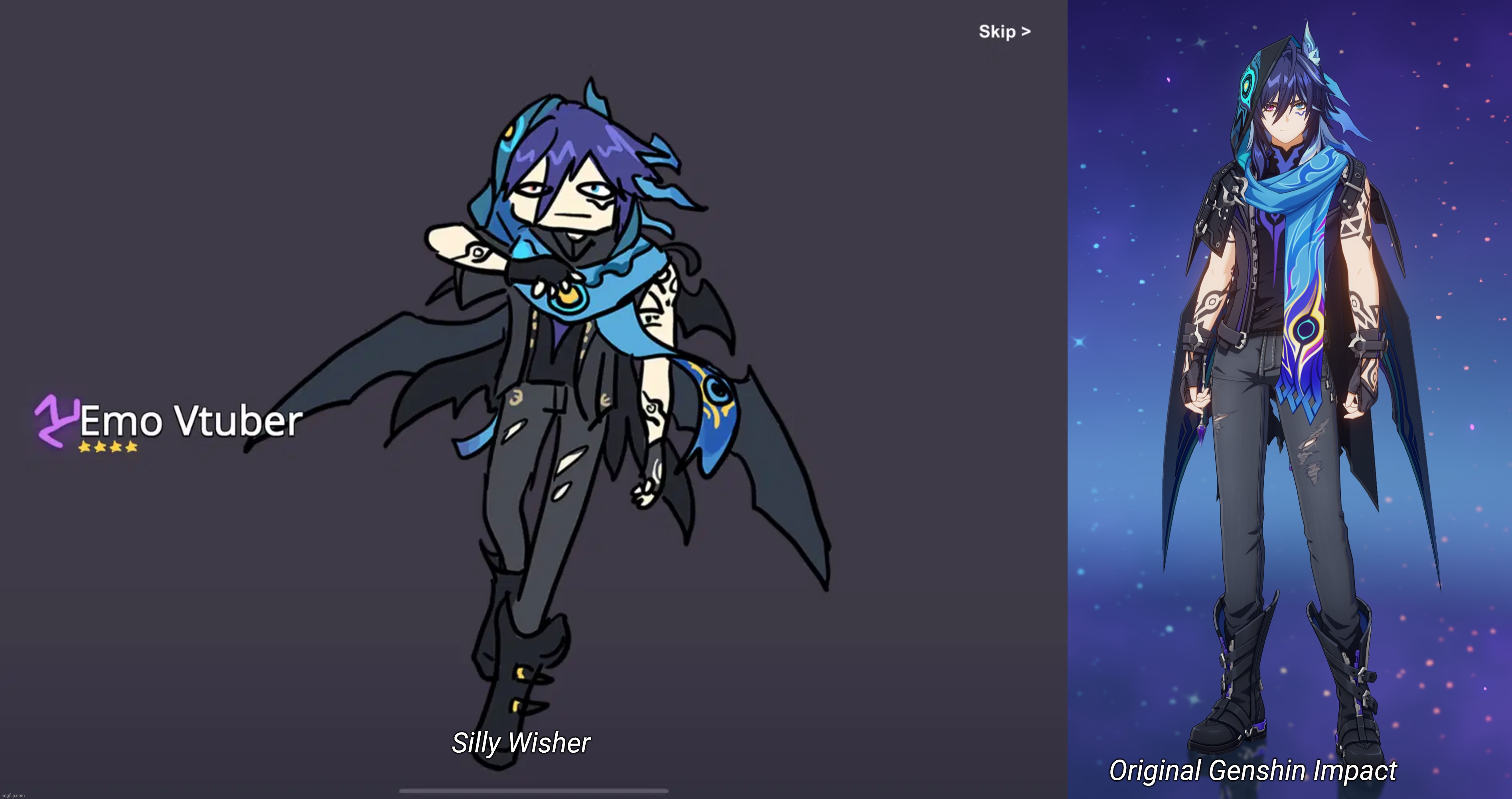 What Happened To Ororon!? On Silly Wisher (Emo VTuber) | Original Genshin Impact; Silly Wisher | image tagged in genshin impact ororon meme,funny,genshin impact,silly wisher,ororon | made w/ Imgflip meme maker