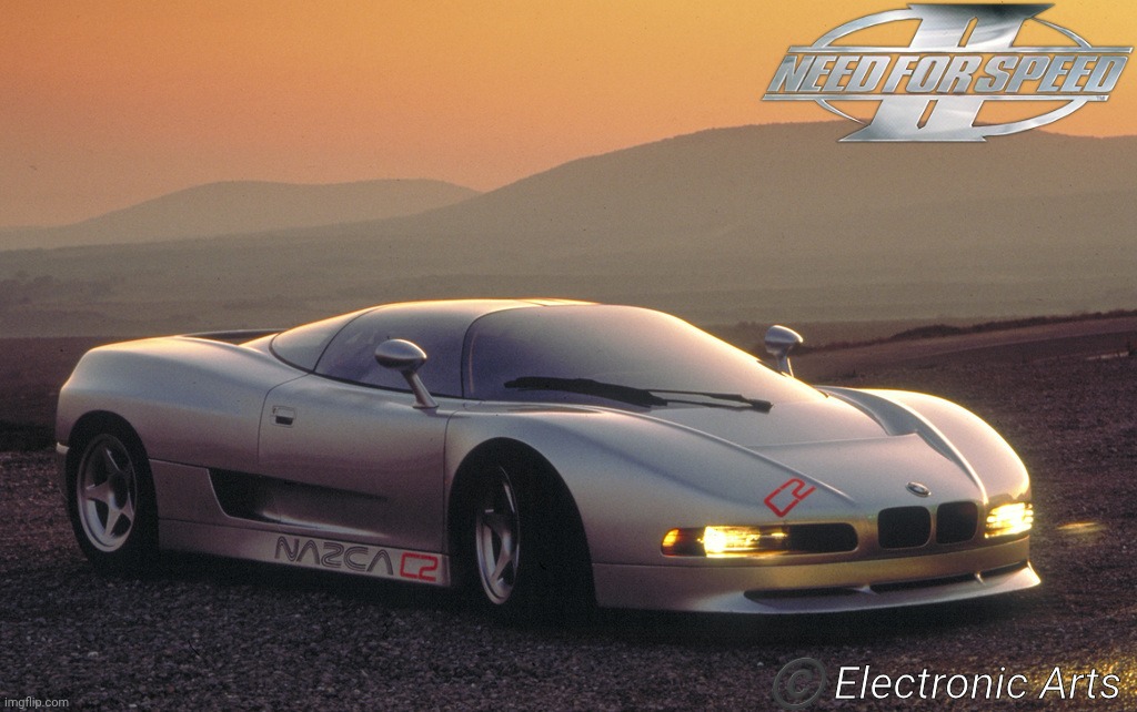 1991 Italdesign Nazca C2 Concept: Need For Speed II SE 1997 | ©️ Electronic Arts | image tagged in 1991 bmw nazca c2 concept,need for speed | made w/ Imgflip meme maker