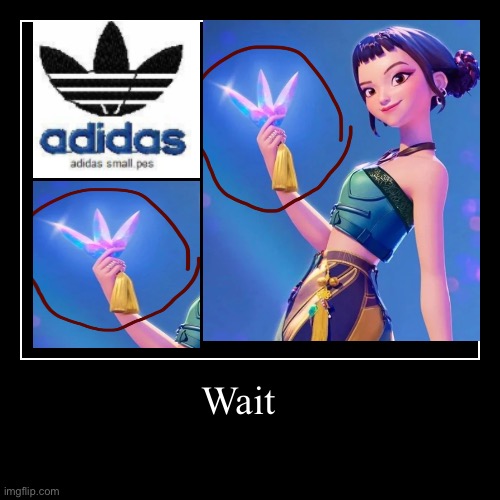 Mira: Nike Zoey: Adidas | Wait | | image tagged in funny,demotivationals,k pop demon hunters | made w/ Imgflip demotivational maker