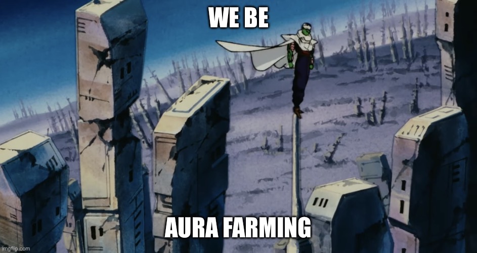 Piccolo Aura Farming | WE BE AURA FARMING | image tagged in piccolo aura farming | made w/ Imgflip meme maker
