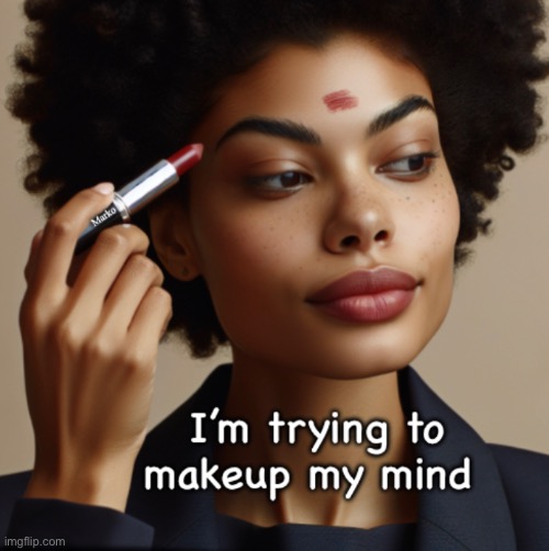 Um | image tagged in memes,makeup,is that why men started wearing it,only dumbocrat men,start with lipstick,foreheadstick | made w/ Imgflip meme maker