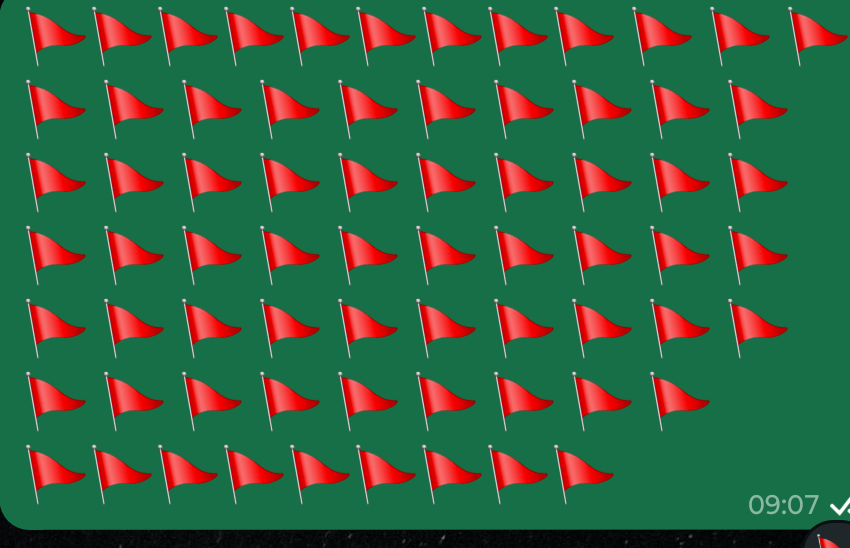 red flags Blank Meme Template