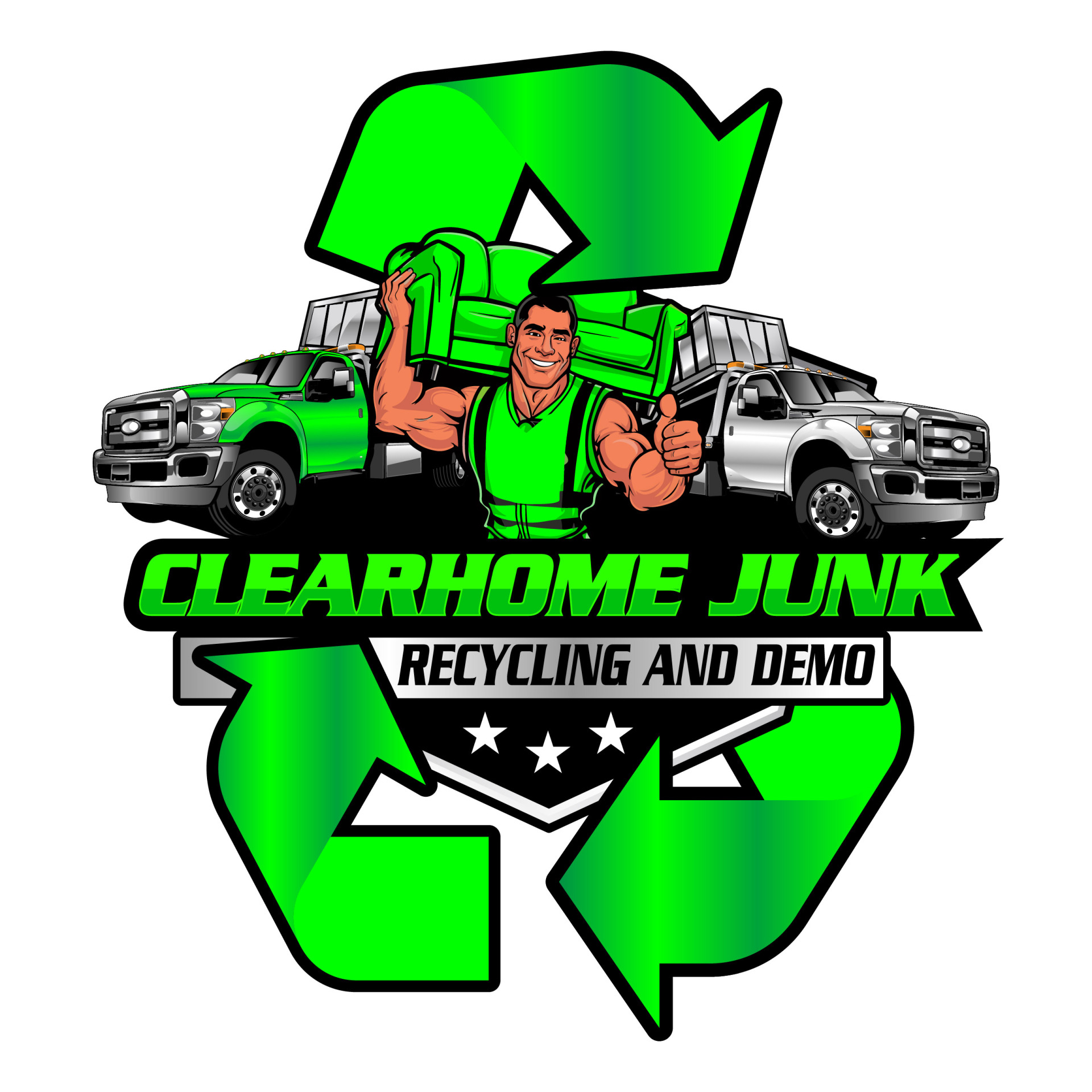 Clear Home Junk Removal Recycling & Demo Blank Meme Template