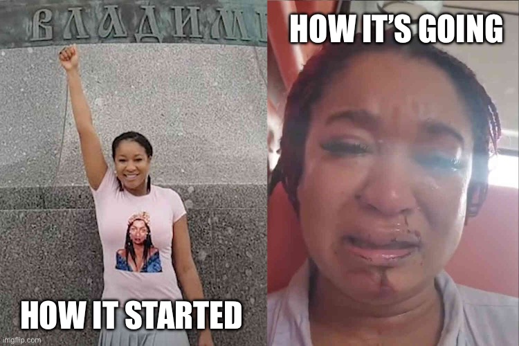 When you flee America to escape racism | HOW IT’S GOING; HOW IT STARTED | made w/ Imgflip meme maker