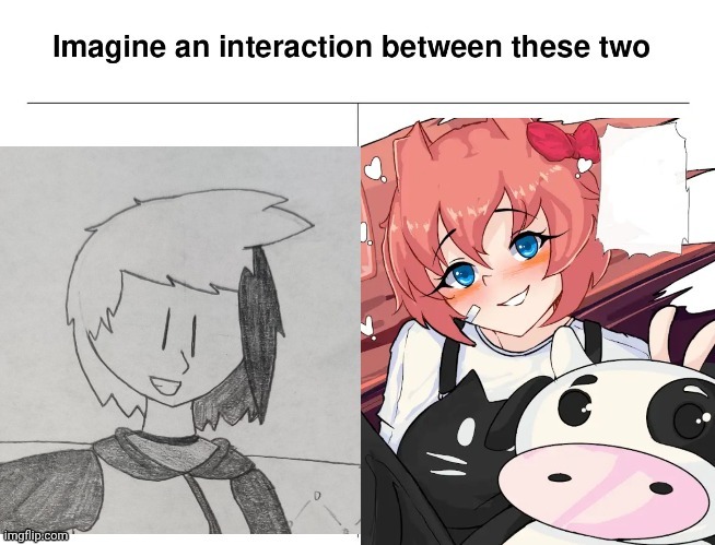 Ngl Sayori and Kit would definitely be friends | made w/ Imgflip meme maker
