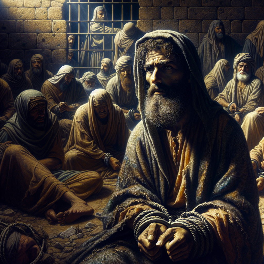 Barabbas which lay BOUND with them in prison Blank Meme Template