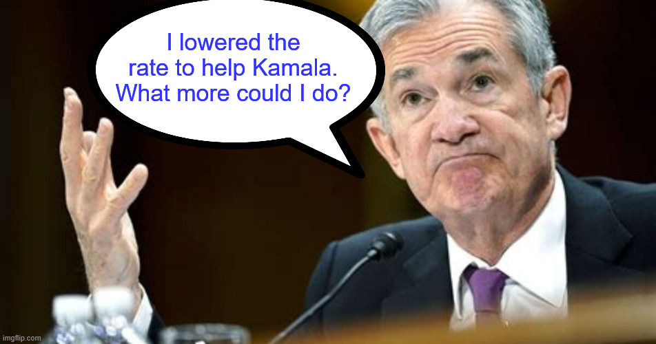I lowered the rate to help Kamala. What more could I do? | made w/ Imgflip meme maker