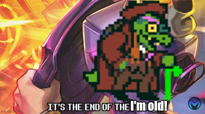 IT'S THE END OF THE ___ | I'm old! | made w/ Imgflip meme maker