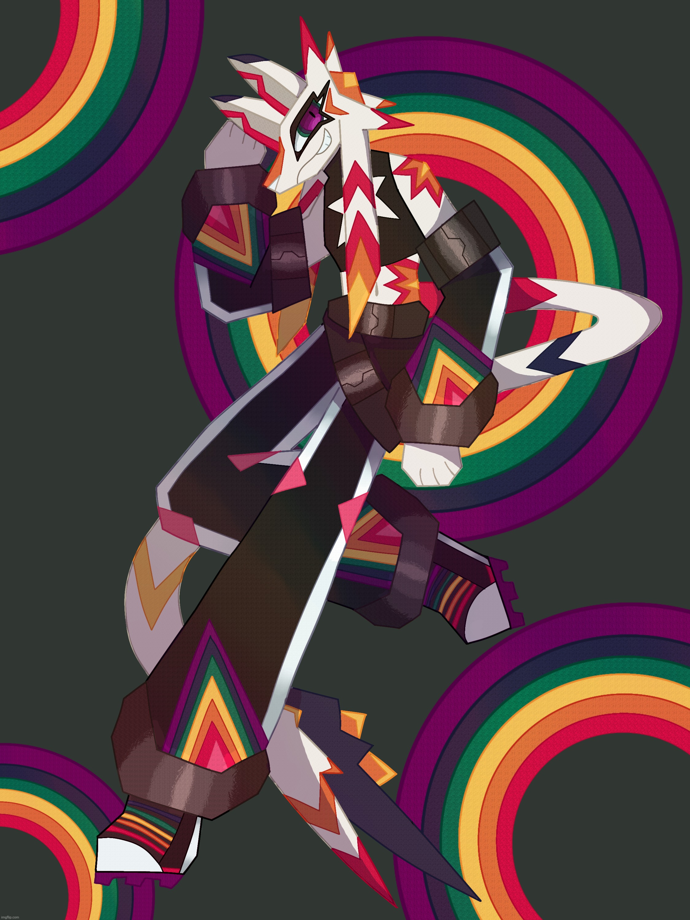 Hanu Moumita: Rainbow edition (Contest entry wooo) | image tagged in oooh colors | made w/ Imgflip meme maker