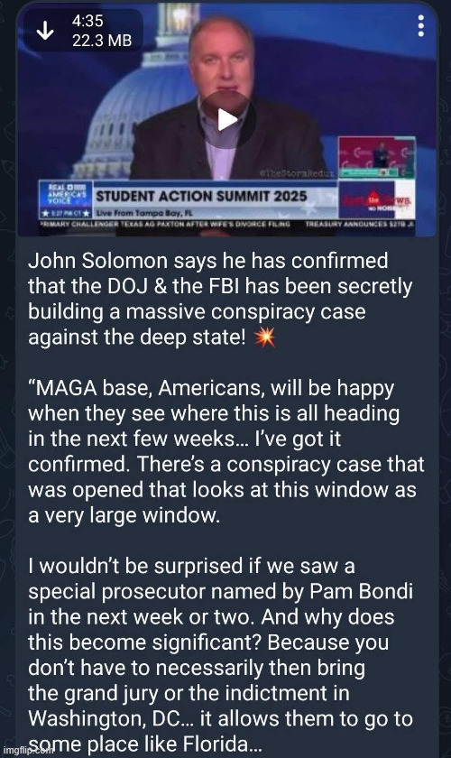 What list? | image tagged in here it comes,dismantling the deep state | made w/ Imgflip meme maker