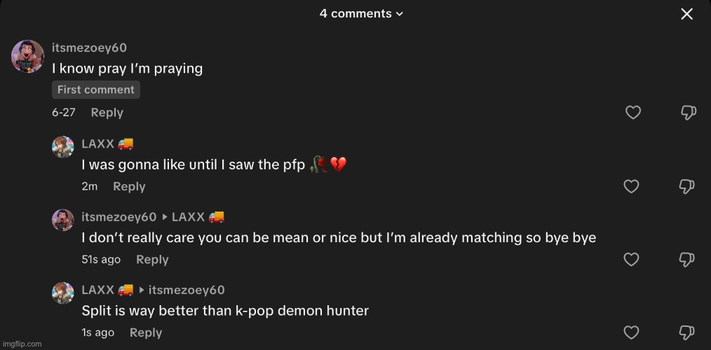 Split is way better than k-pop demon hunter | made w/ Imgflip meme maker