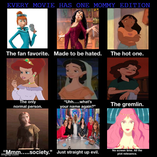 every movie have one mommy edition | EVERY MOVIE HAS ONE MOMMY EDITION | image tagged in mommy,every movie have one,disney,ponyo,movies,mothers | made w/ Imgflip meme maker
