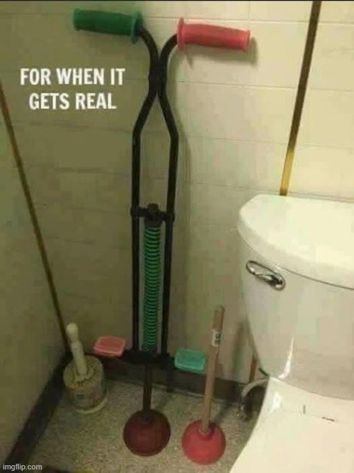 Make sure to check and see if you broke a world record first | image tagged in memes,plunger,funny | made w/ Imgflip meme maker
