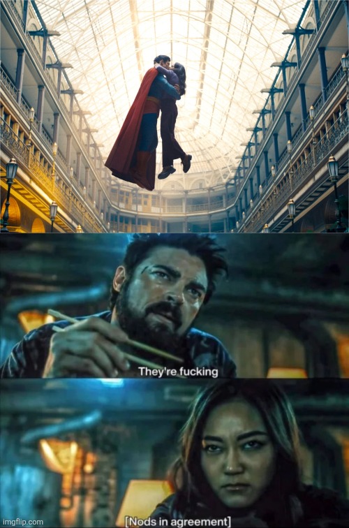 Kimiko and Butcher discuss the new Superman movie | image tagged in superman,the boys | made w/ Imgflip meme maker