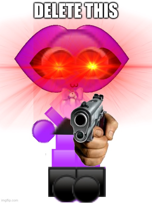 Purple Cat Delete This Meme | DELETE THIS | image tagged in funny memes | made w/ Imgflip meme maker