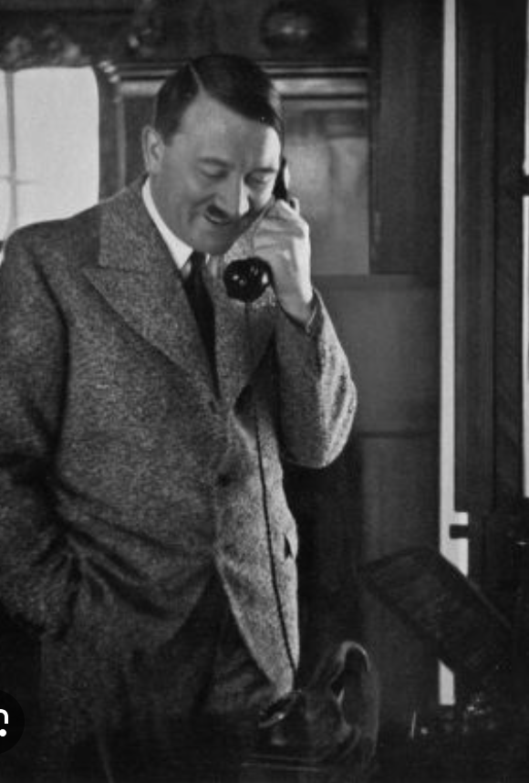 Hitler on phone Blank Meme Template