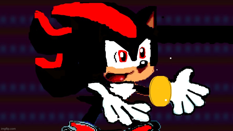 I drew shadow in pixel art bc why the hell not. Also ignore the background | image tagged in shadow the hedgehog,pixel | made w/ Imgflip meme maker