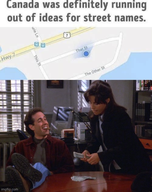 This, that and the other | image tagged in jerry elaine,streets,canada,this,that,the other | made w/ Imgflip meme maker