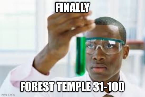 Let's go | FINALLY; FOREST TEMPLE 31-100 | image tagged in finally | made w/ Imgflip meme maker