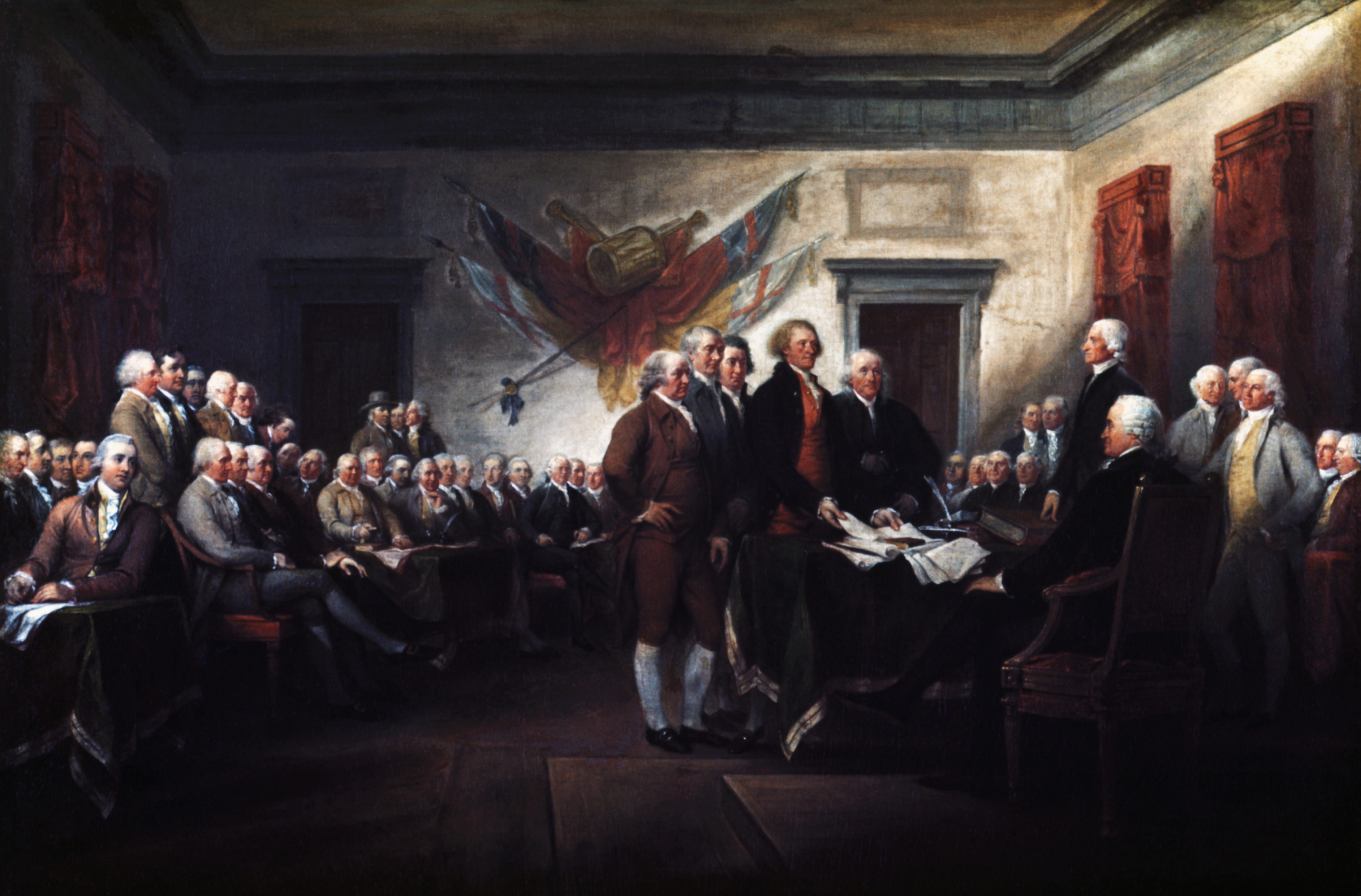 Founding Fathers Signing Declaration of Independence Blank Meme Template