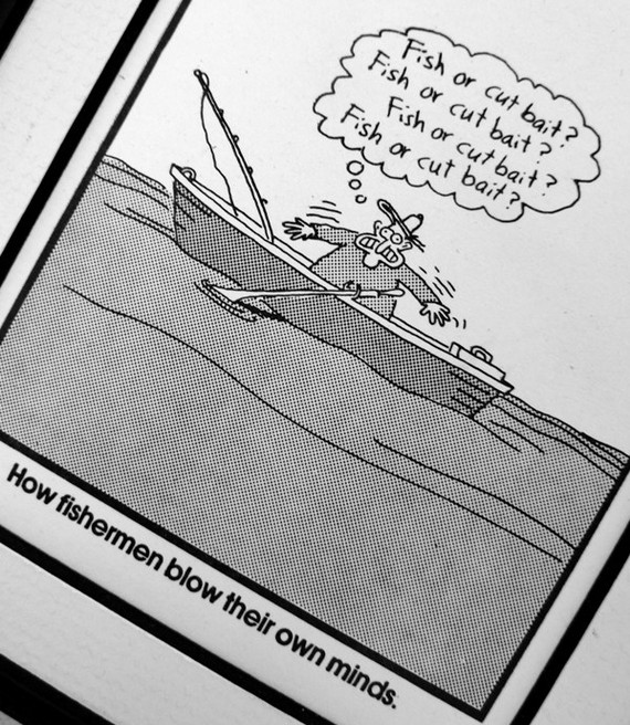 The Far Side Fish or Cut Bait Blank Meme Template
