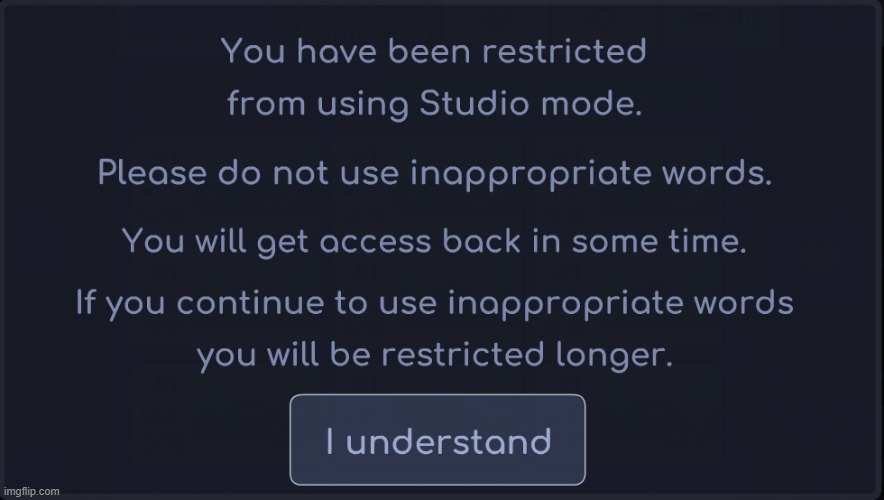 Restricted from using studio mode Gacha Life | image tagged in restricted from using studio mode gacha life | made w/ Imgflip meme maker