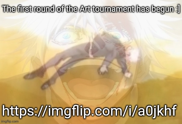 Mf on drugs fr | The first round of the Art tournament has begun :]; https://imgflip.com/i/a0jkhf | image tagged in mf on drugs fr | made w/ Imgflip meme maker