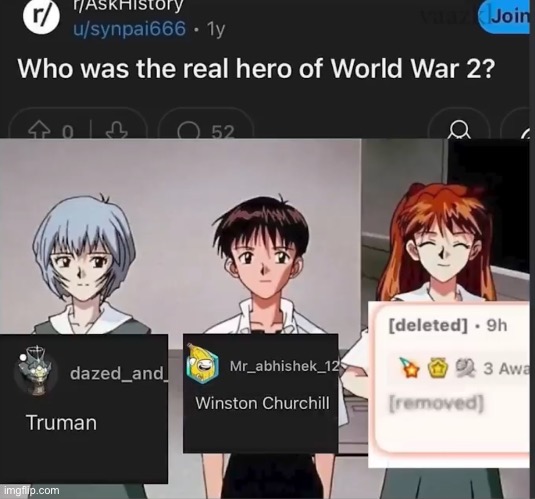 image tagged in evangelion,shinji,rei,asuka | made w/ Imgflip meme maker