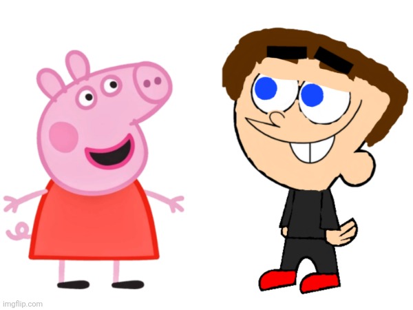 Peppa Pig Meets Eliab | image tagged in peppa pig | made w/ Imgflip meme maker