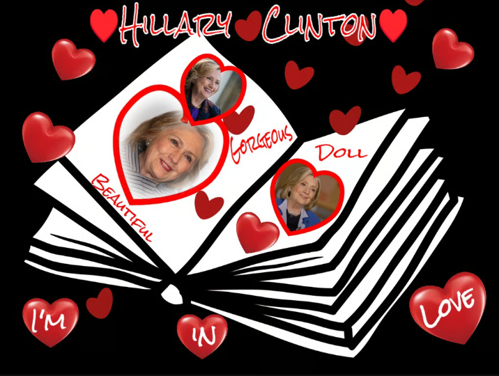 Hillary Heart Throb.I'm in Love Blank Meme Template