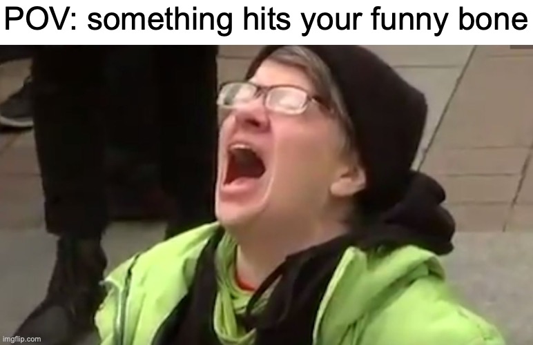 Nerve got hit | POV: something hits your funny bone | image tagged in screaming liberal,funny,memes,funny bone,relatable,pain | made w/ Imgflip meme maker