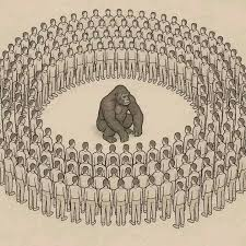 100 Men VS 1 Gorilla Blank Meme Template