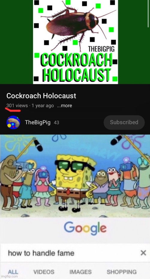 300 views in a year bro fell off | image tagged in how to handle fame | made w/ Imgflip meme maker