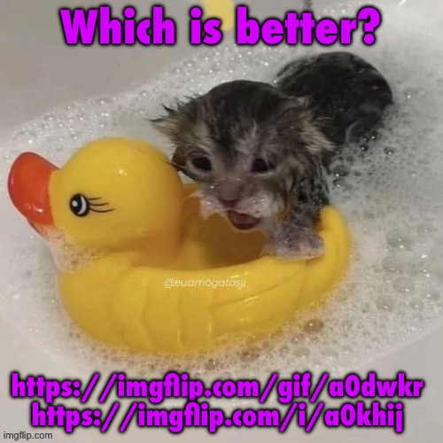 Watr | Which is better? https://imgflip.com/gif/a0dwkr 
https://imgflip.com/i/a0khij | image tagged in watr | made w/ Imgflip meme maker