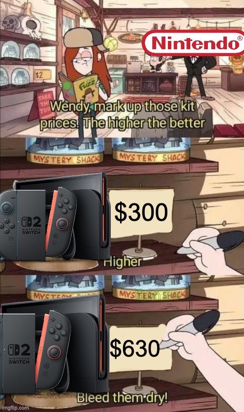 Wow, I'm VERY Original | $300; $630 | image tagged in memes,gaming,nintendo switch,expensive | made w/ Imgflip meme maker